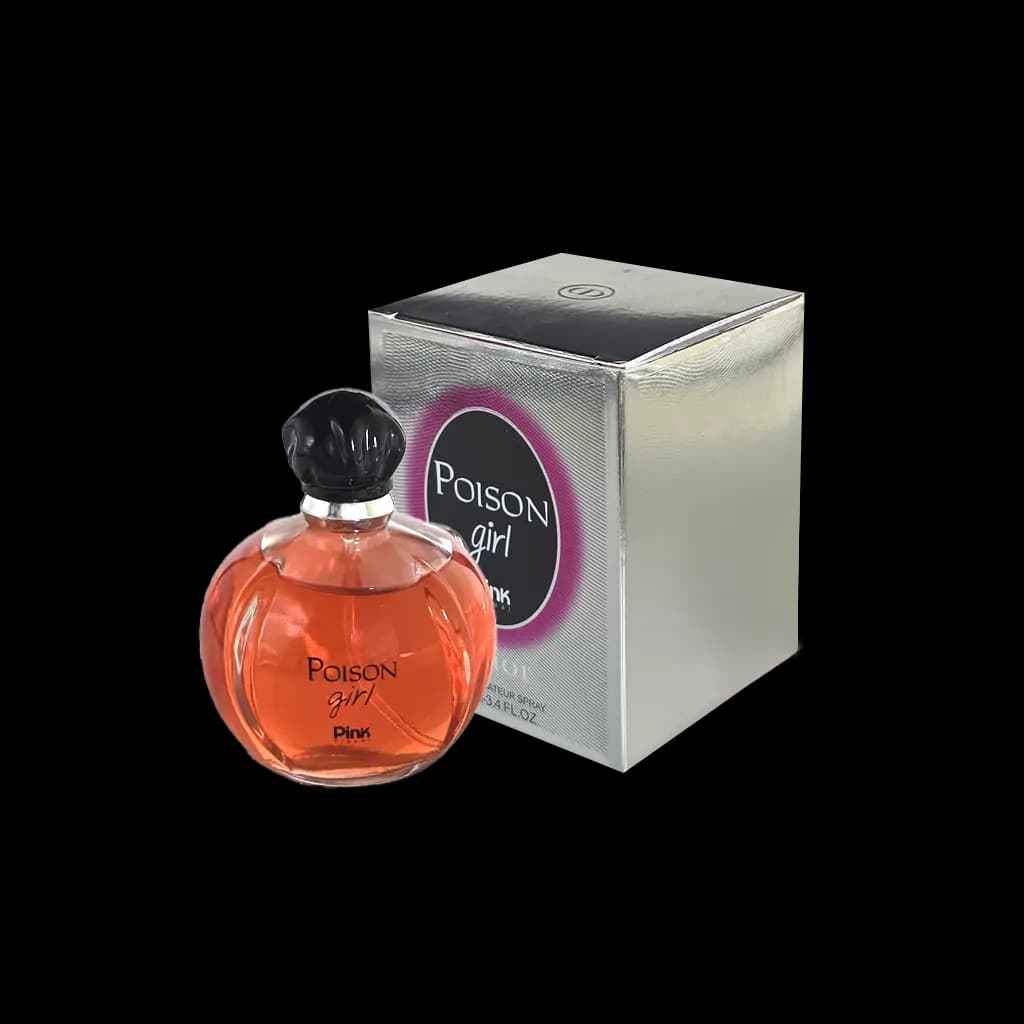 ادوپرفیوم زنانه پینک ویژوآل Pink مدل پویزن گرل Poison Girl حجم 100 میلی لیتر طرح مارک | برند اصلی و ارسال فوری