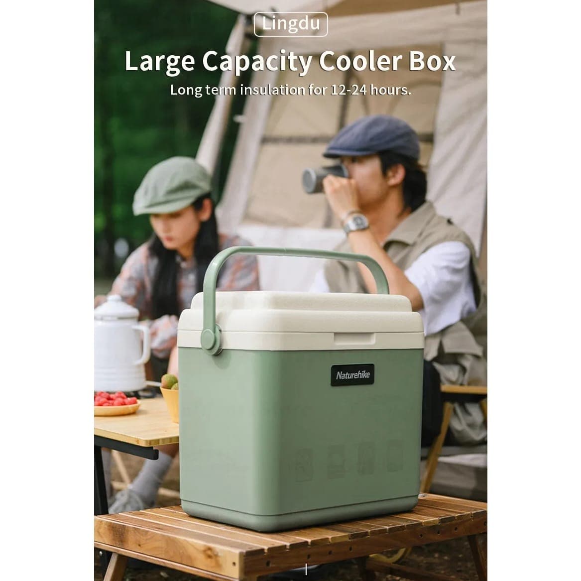 یخدان سفری نیچرهایک مدل LingDu Camping Vacuum Box 24L — تصویر ۶