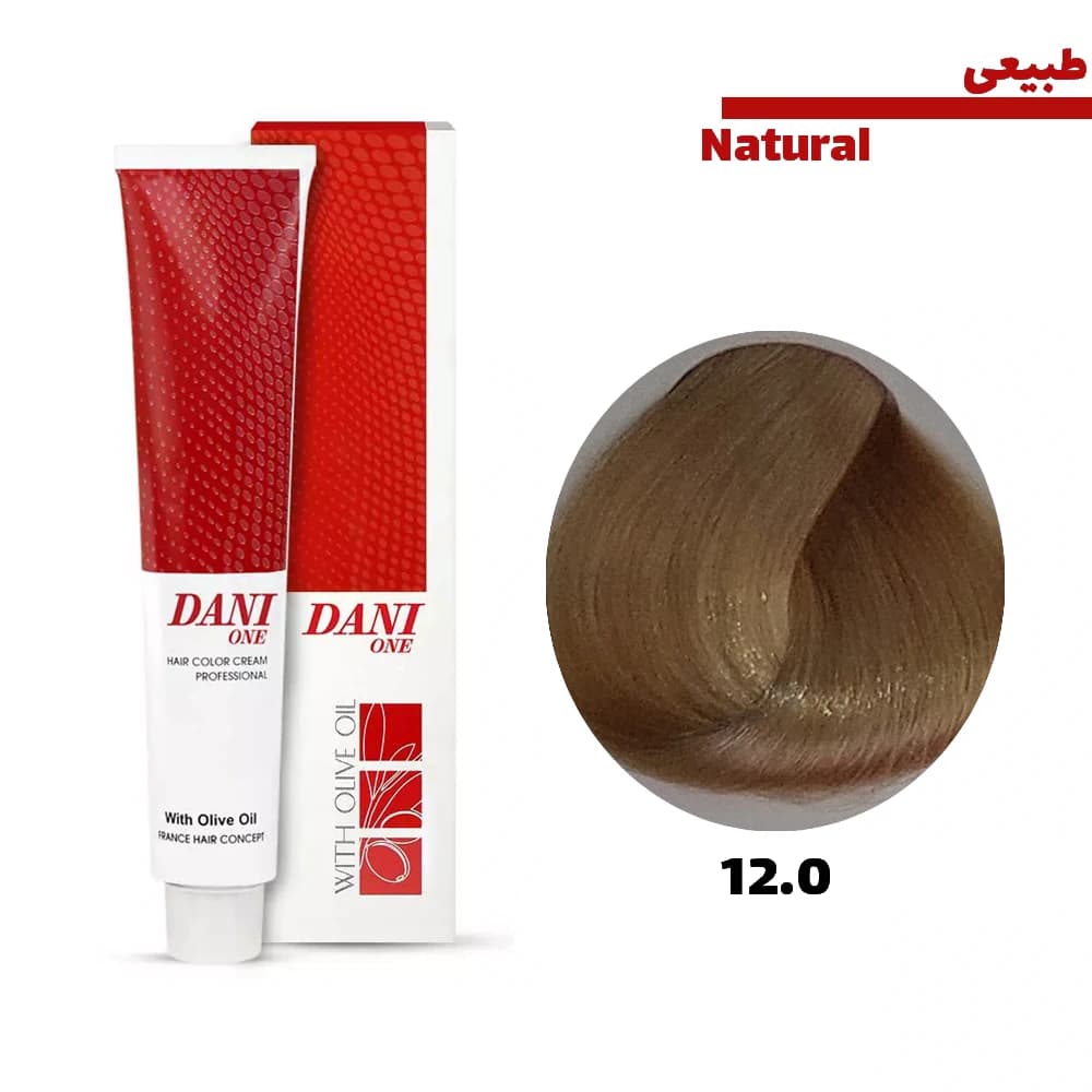 رنگ مو دنی وان سری طبیعی کد 12.0 بلوند پلاتینه خیلی خیلی روشن حجم 100 میلی لیتر