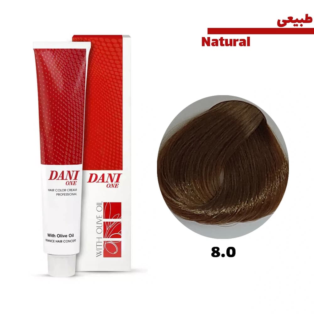 رنگ مو دنی وان سری طبیعی کد 08 بلوند روشن حجم 100 میلی لیتر