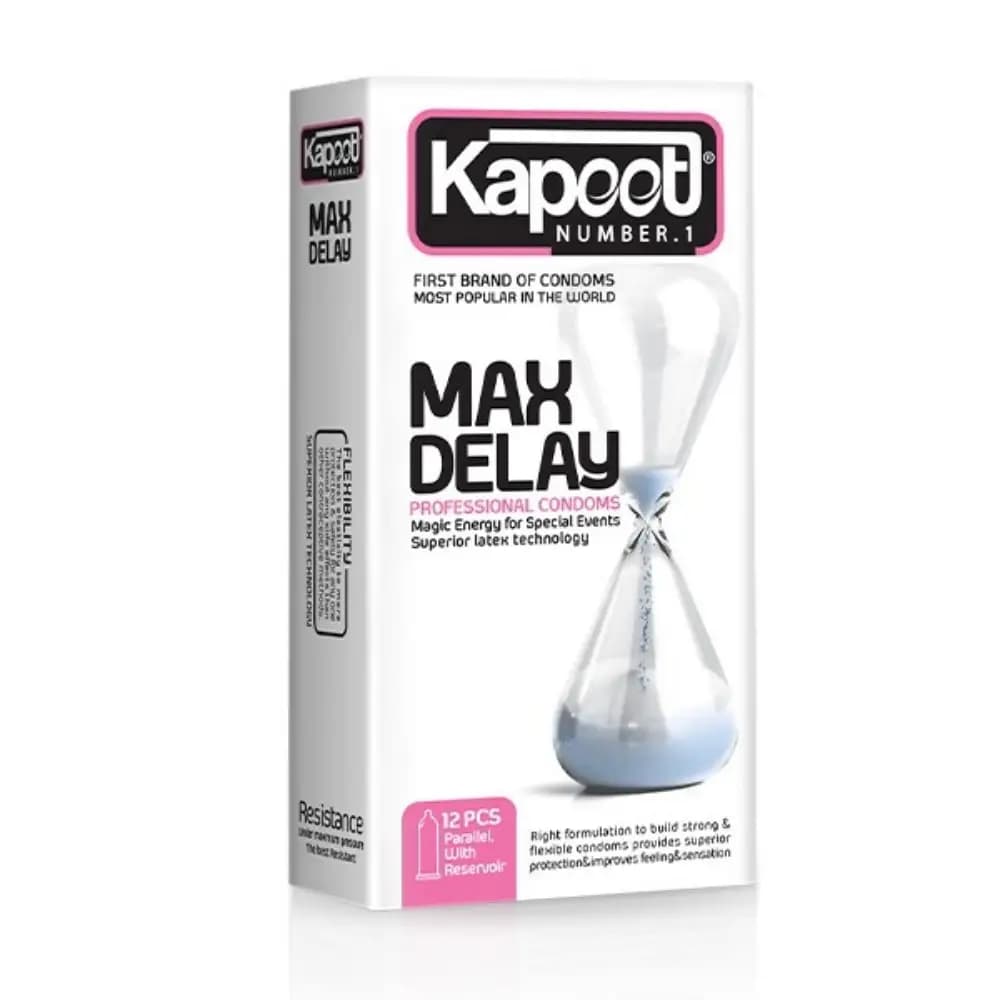 کاندوم تاخیری مضاعف کاپوت مدل Max Delay تعداد 12 عددی