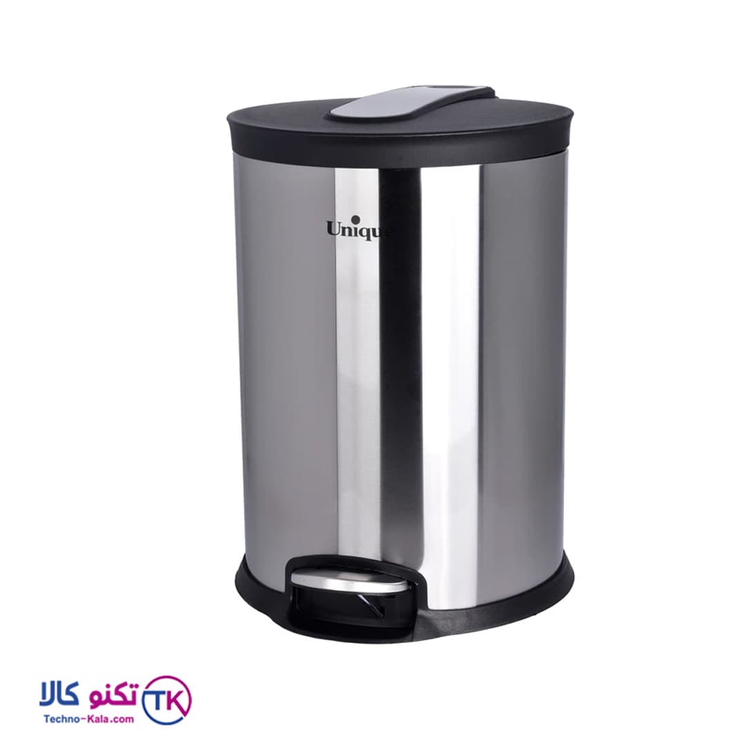 سطل زباله 16 لیتر استیل با آرام بند یونیک مدل UN-4430
