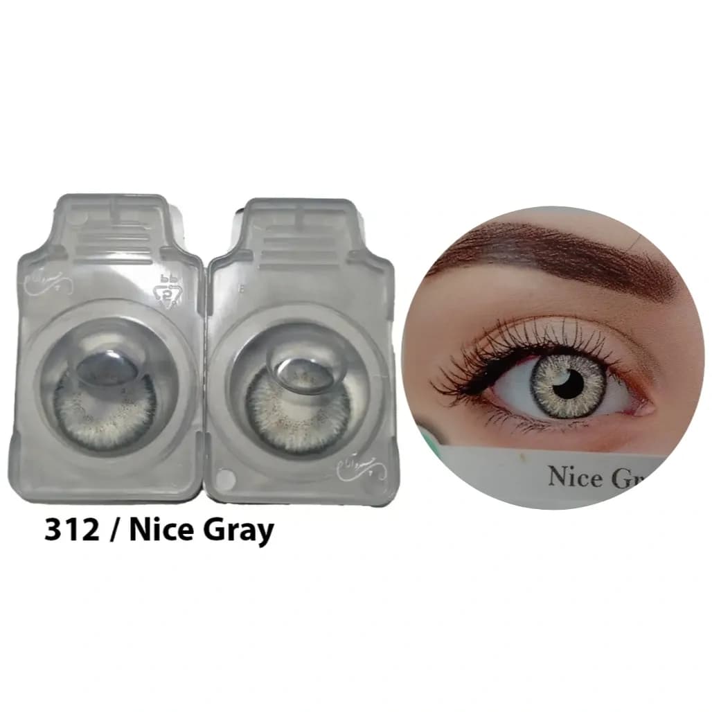 لنز چشم رنگی الگانس رنگ Nice Gray کد 312 Elegance