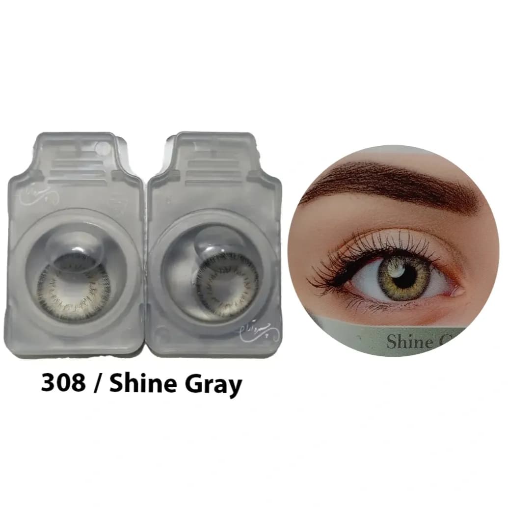لنز چشم رنگی الگانس رنگ Shine Gray کد 308 Elegance