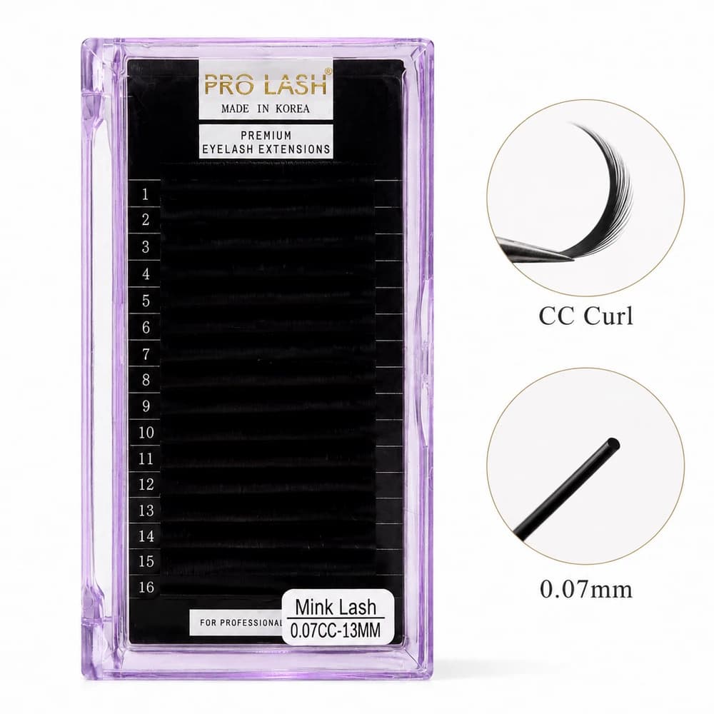پالت مژه والیوم پرولش Pro Lash Mink Lash 0.07 CC-13mm