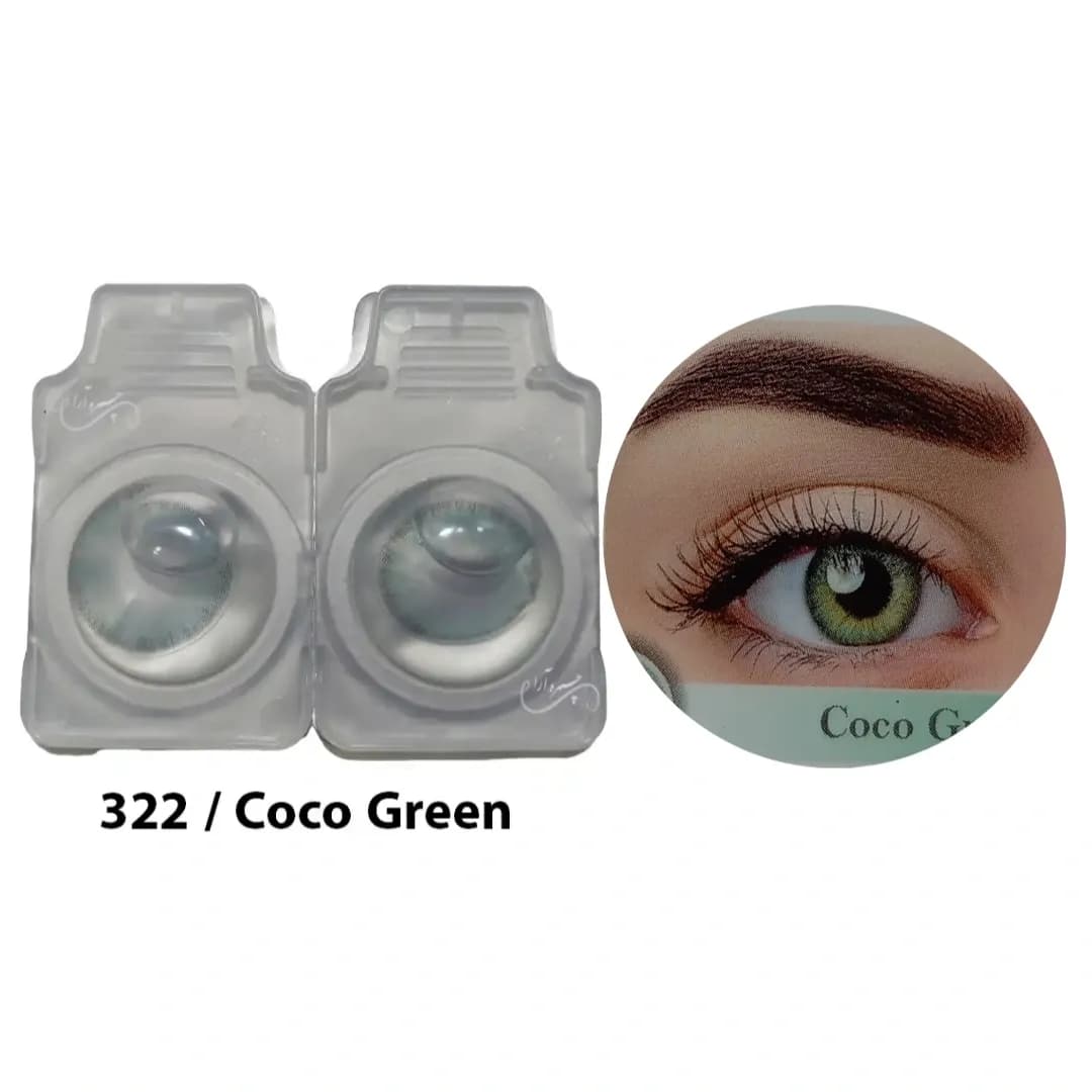 لنز چشم رنگی الگانس رنگ Coco Green کد 322 Elegance