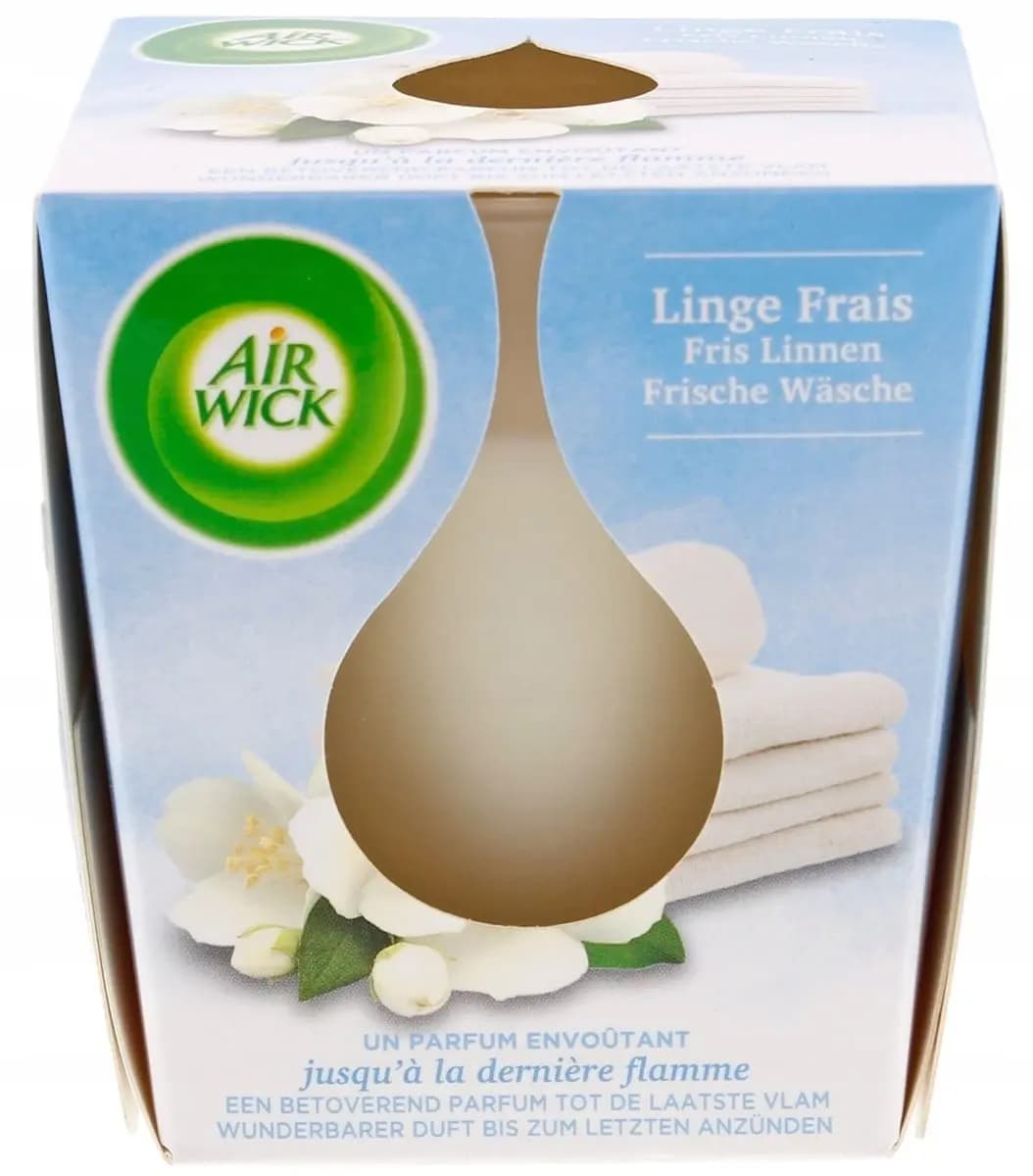 شمع عطری ایرویک Air Wick مدل Fresh Linnen رایحه ماندگار حجم 105 گرم — تصویر ۲