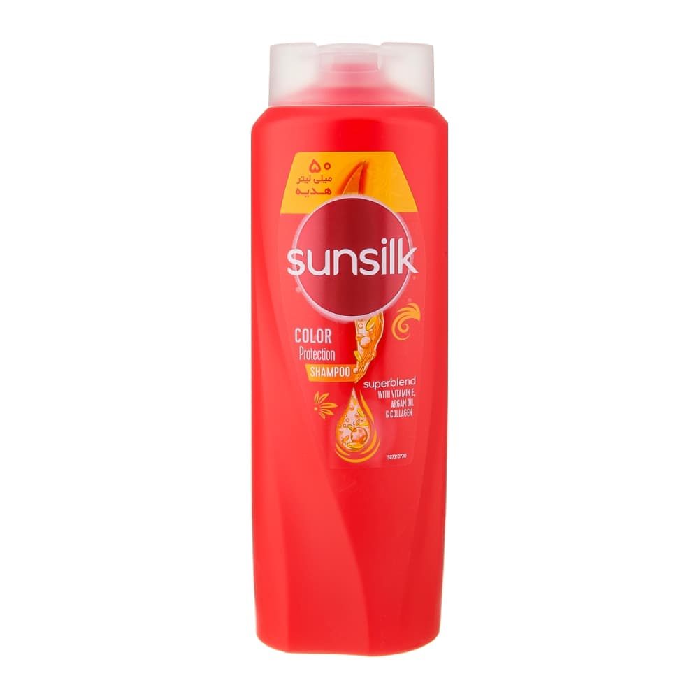 شامپو مو سان سیلک Sunsilk مدل Color Protection مناسب موهای رنگ شده حجم 650 میل