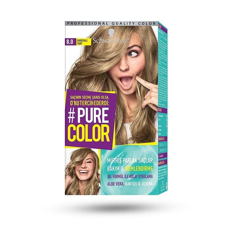 کیت رنگ مو شماره 8.0 شوارزکوف مدل Pure Color رنگ بلوند