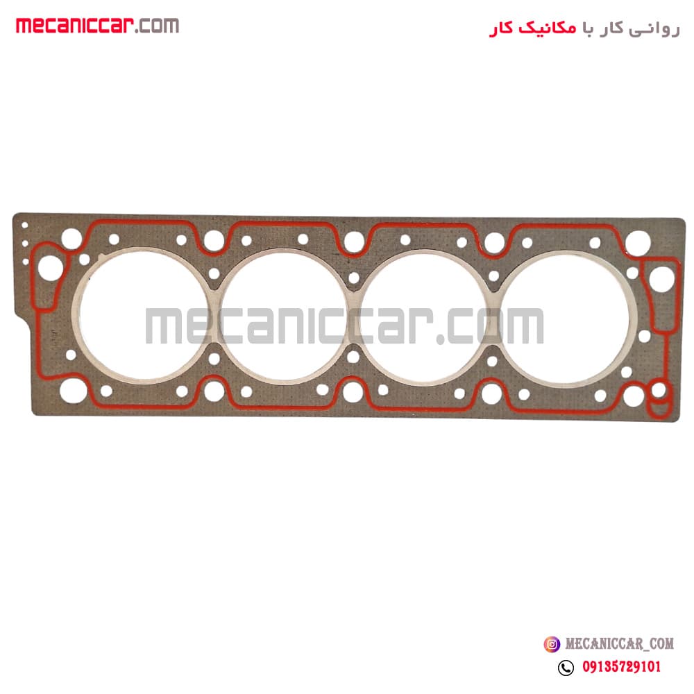 واشر سرسیلندر پژو ۴۰۵ و پارس و سمند تعمیر دوم تقویت شده 3 سوراخ (پرفومنس پل مسی) کیک — تصویر ۲