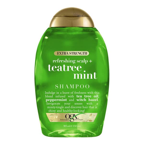 شامپو شاداب کننده پوست سر او جی ایکس مدل Teatree Mint حجم 385 میل