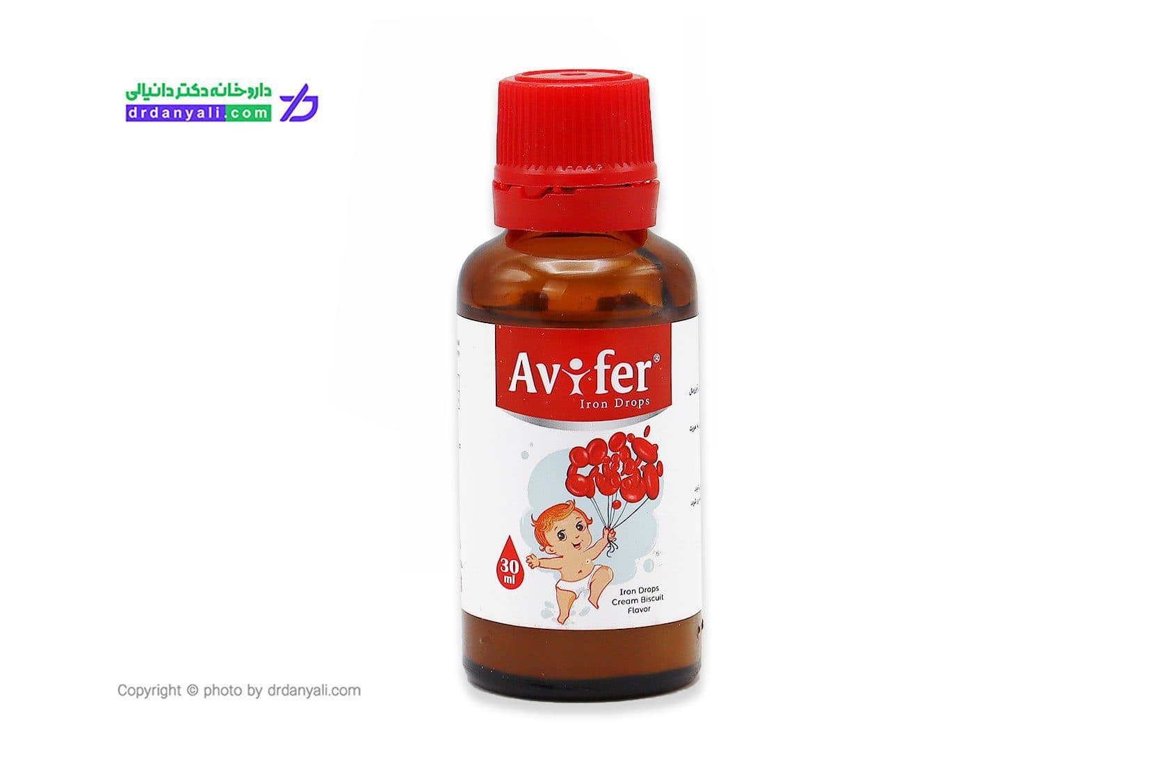 قطره آهن آویفر آویوال با طعم کرم و بیسکوییت 30 میلی لیتر — تصویر ۳