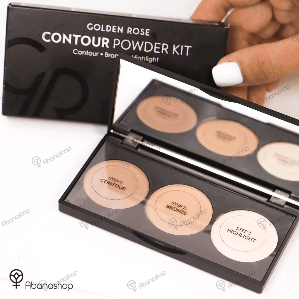 پالت کانتور پودری صورت گلدن رز Golden Rose Contour Powder kit — تصویر ۲
