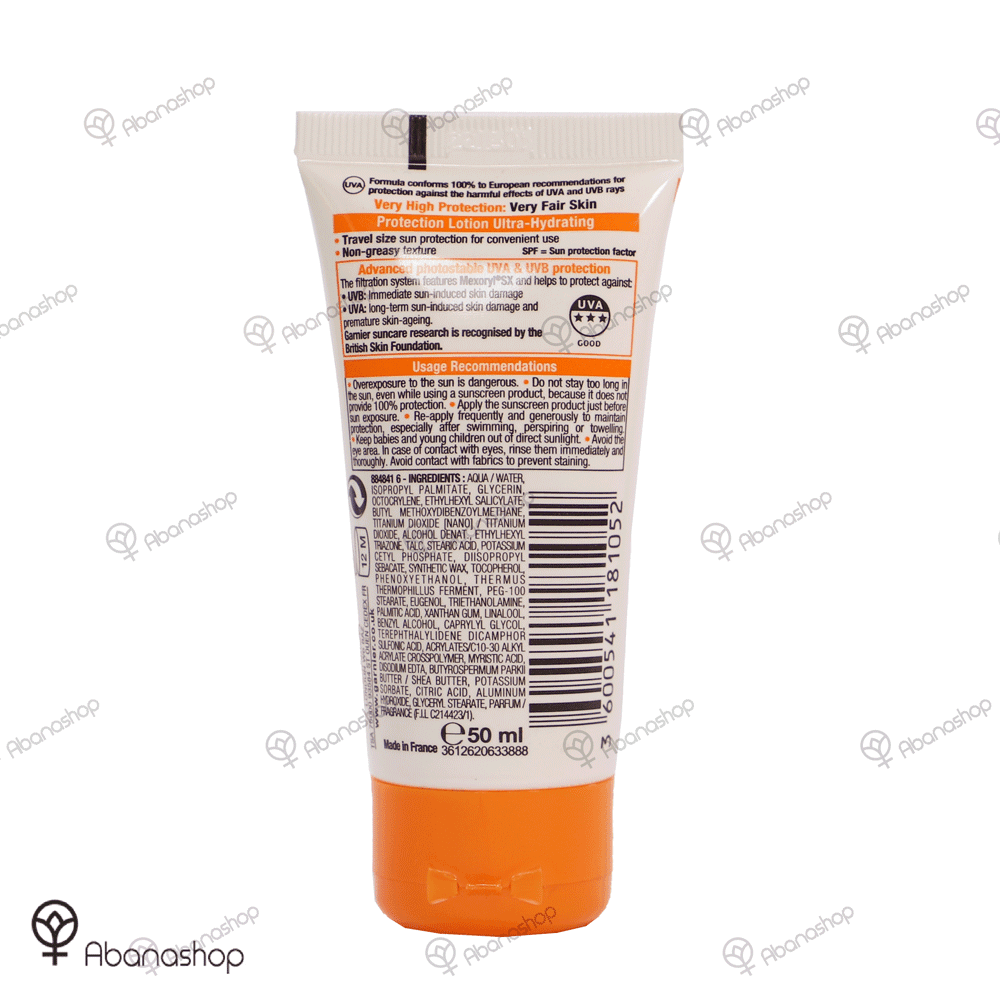 لوسیون کرم ضد آفتاب گارنیه Garnier SPF50 Protection Lotion — تصویر ۲