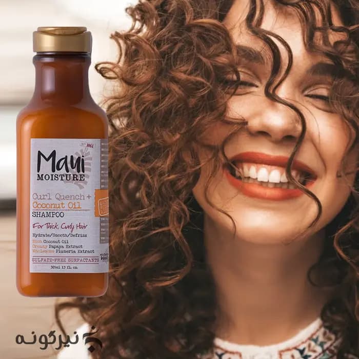 شامپو روغن نارگیل مائویی برای موهای فر — تصویر ۳