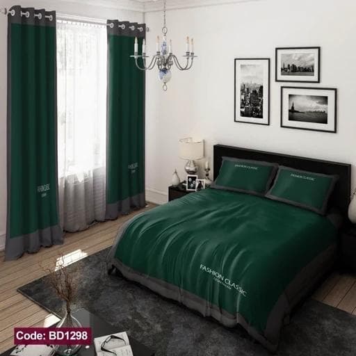 ست فانتزی روتختی دونفره 6 تیکه ساده BD1298 (پس کرایه)