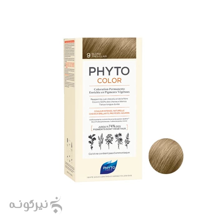 کیت رنگ مو فیتو شماره 9 – رنگ بلوند خیلی روشن