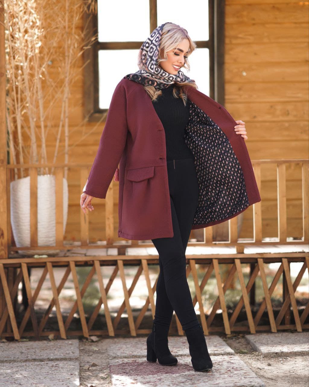 پالتو فوتر آستردار پاییزه — تصویر ۲