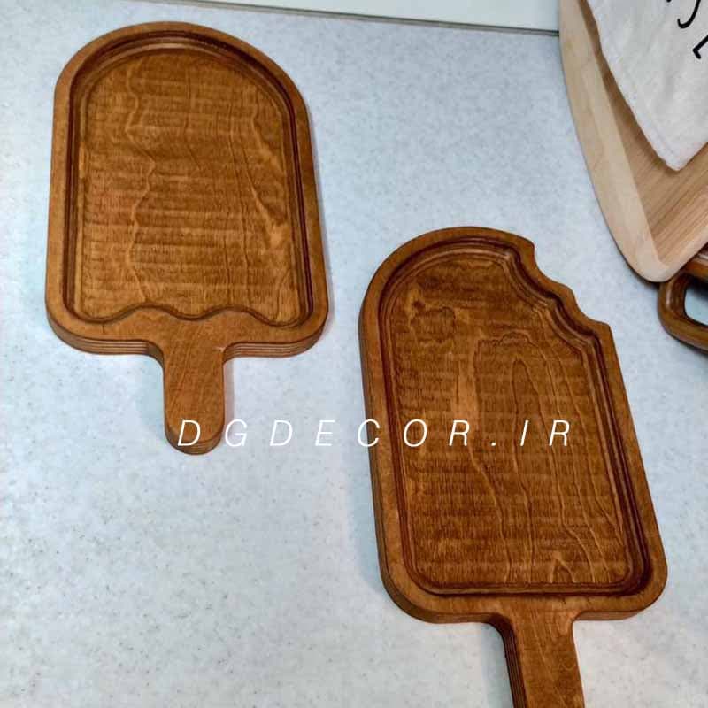 تخته سرو چوبی طرح بستنی