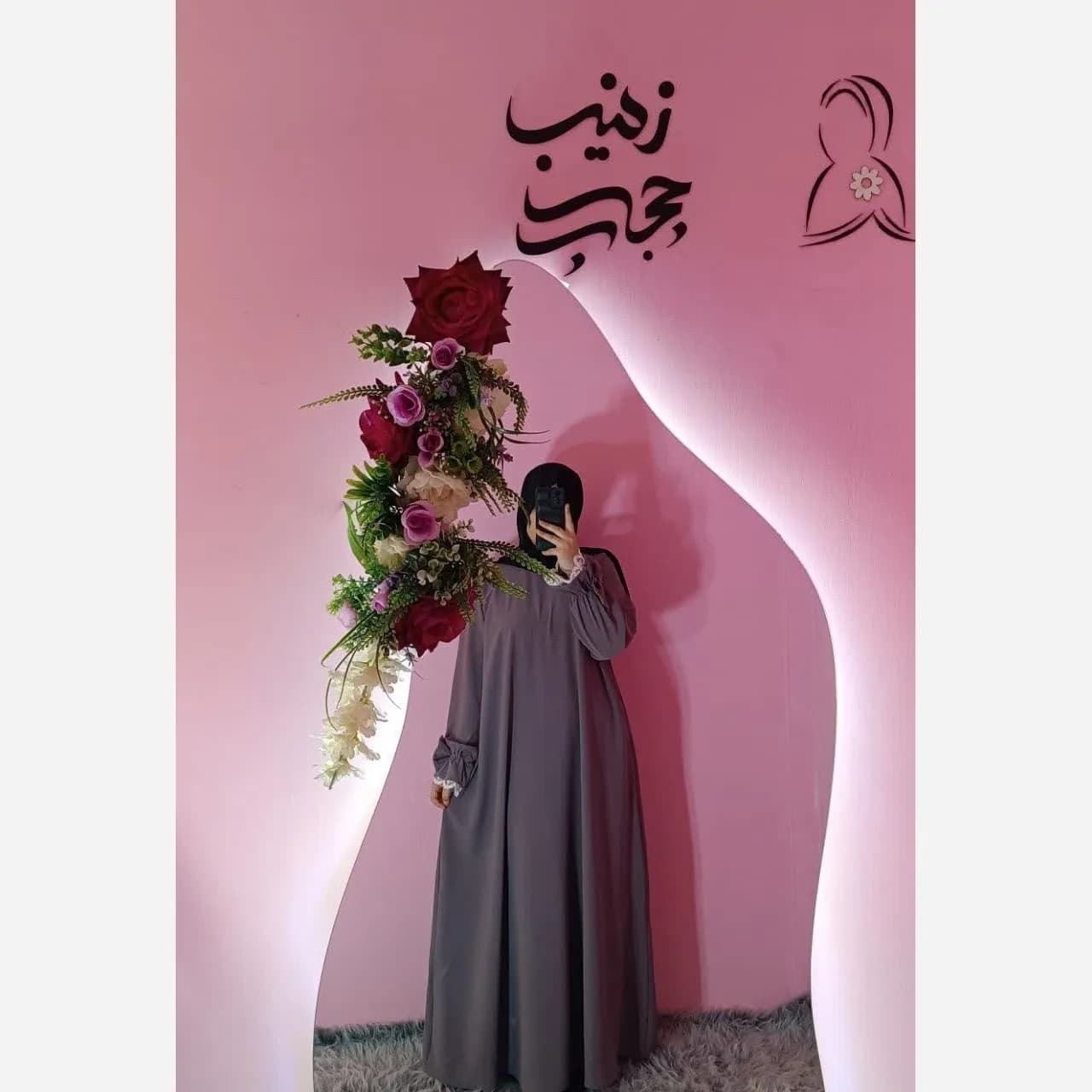 مانتو عبایی زنانه و دخترانه مدل ریحان جنس کرپ سوپر الیزه اعلا — تصویر ۵
