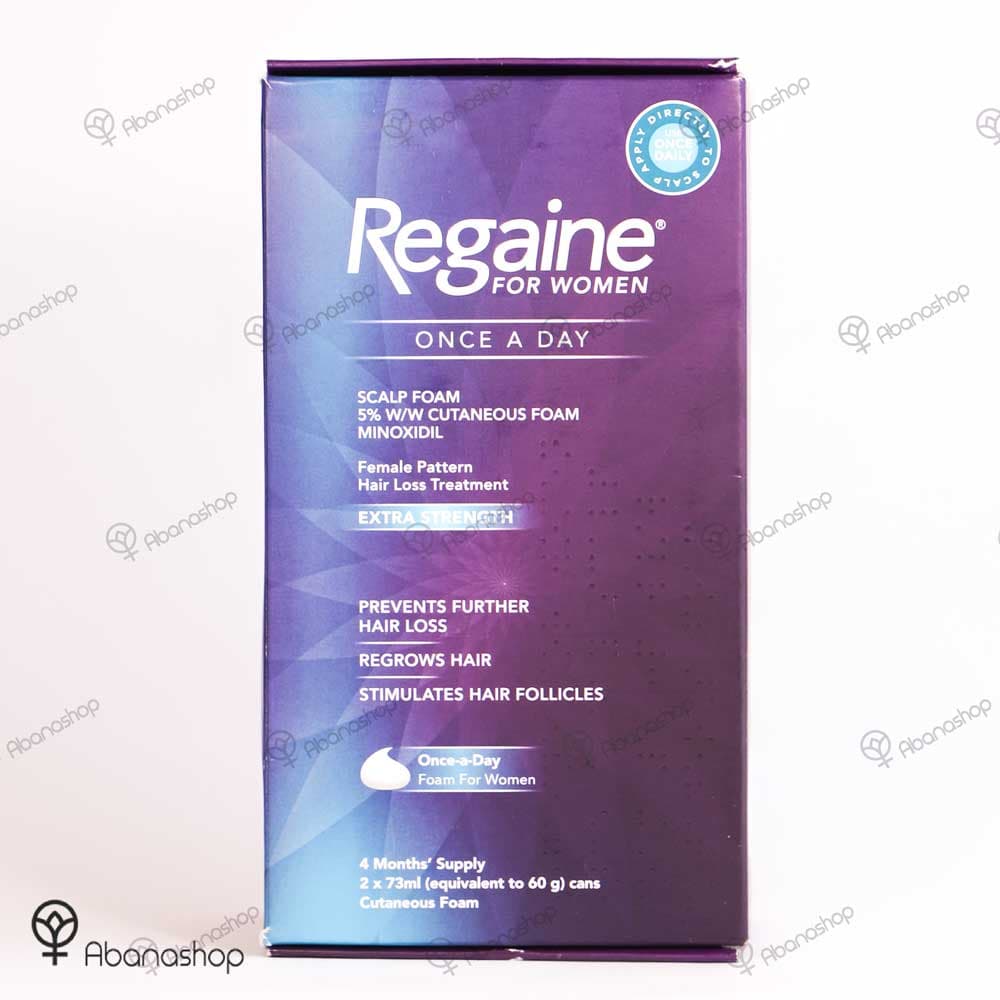 پک دو عددی فوم ماینوکسیدیل بانوان 5% ریگین Regaine for women — تصویر ۲