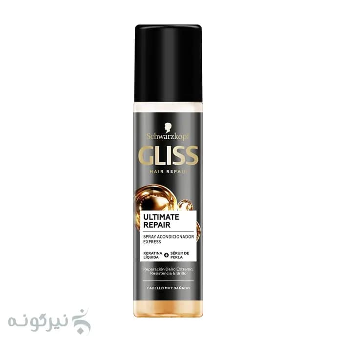 اسپری دو فاز گلیس مناسب موهای خیلی آسیب دیده – اسپری دو فاز مشکی گلیس