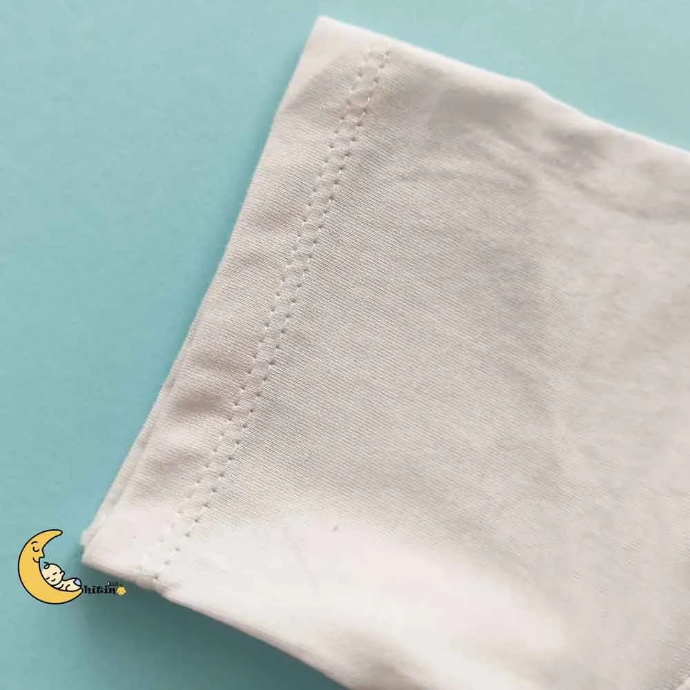 تیشرت تک دخترانه طرح حیوانات جنس نخ پنبه رنگ سفید سایز 45 و 50 — تصویر ۳