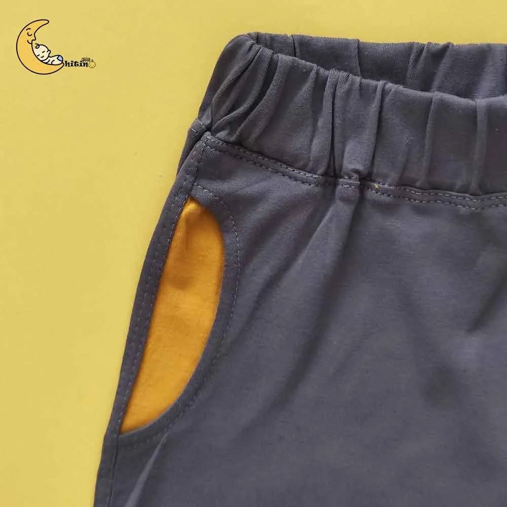 ست تیشرت و شورت دخترانه طرح زرافه جنس نخ پنبه سایز 3 تا 6 سال — تصویر ۵