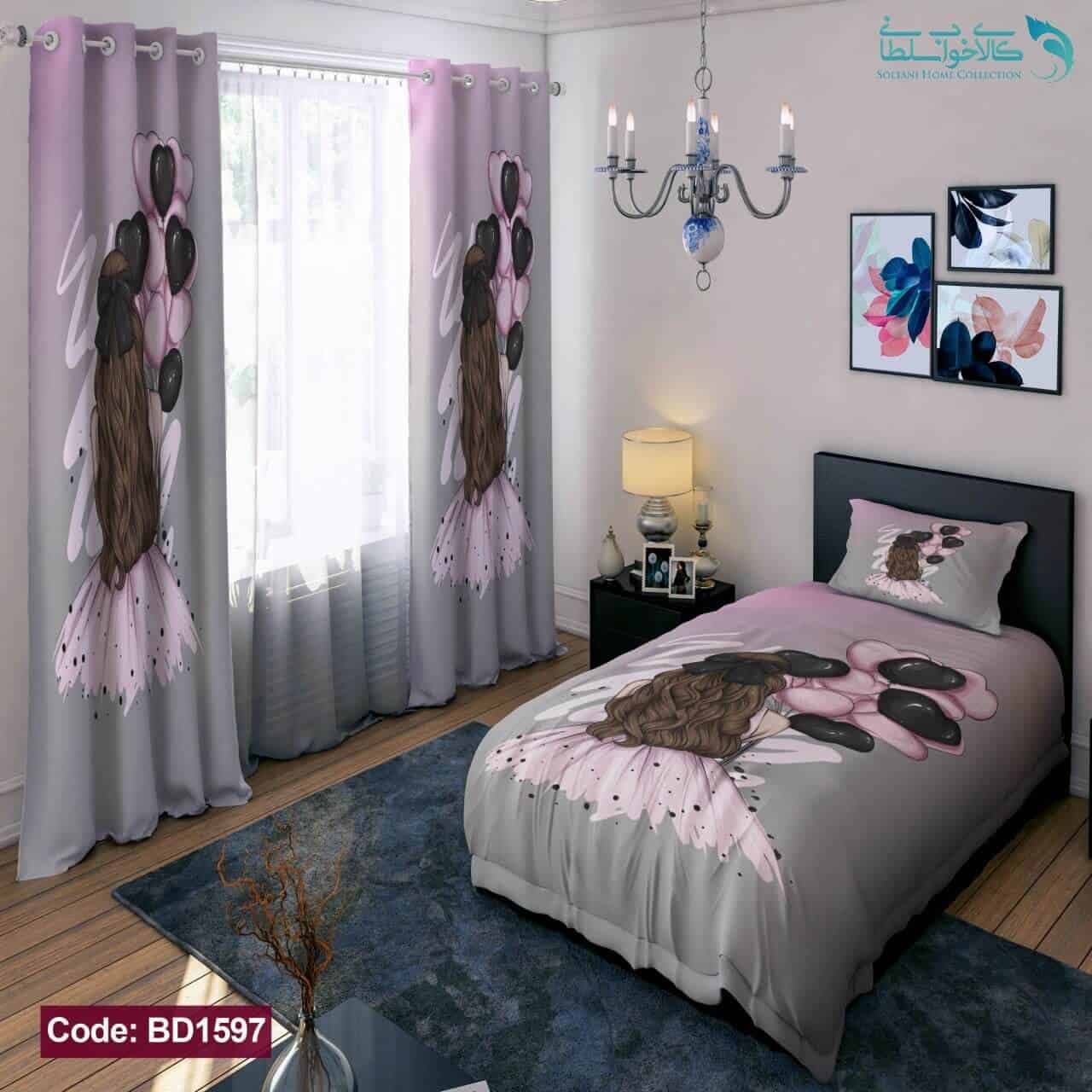 روتختی طرح دختر جذاب یکنفره کد BD1597