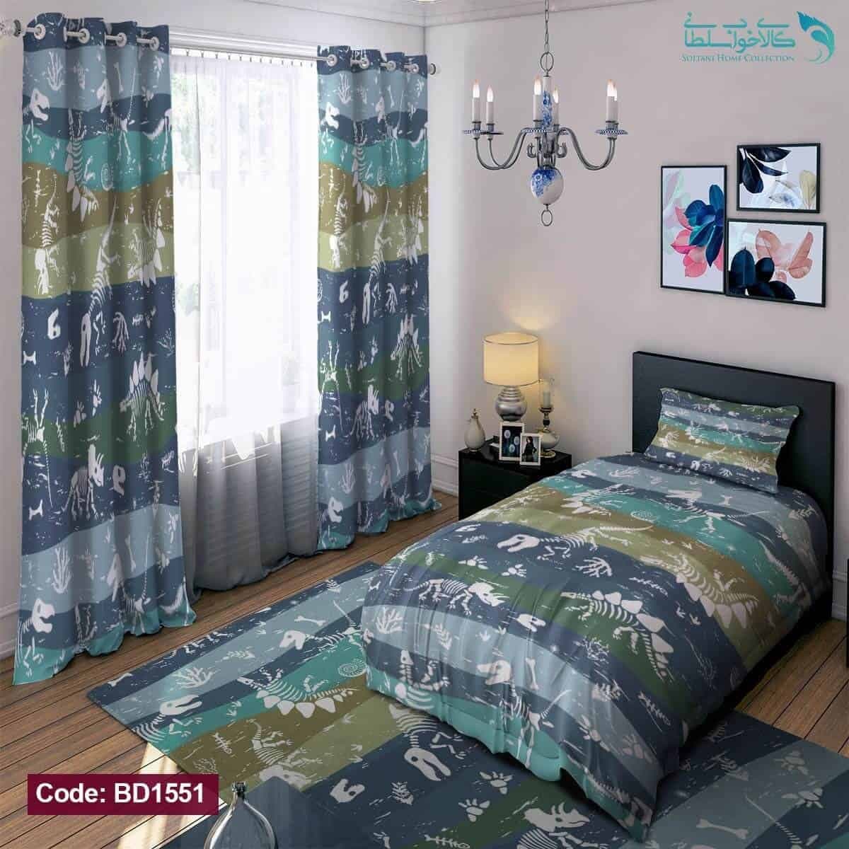 روتختی طرح اسکلت دایناسور ها یکنفره کد BD1551