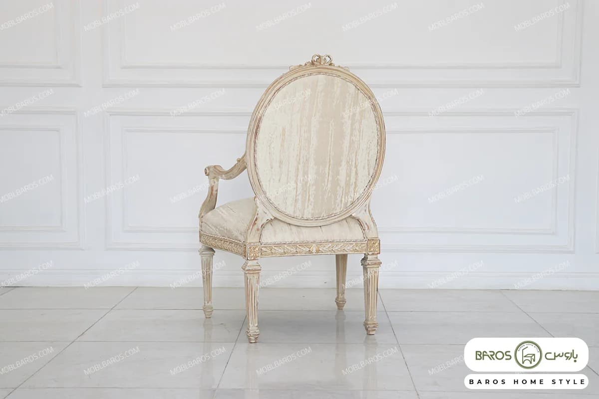 مبل تکنفره استیل و سلطنتی الینا کد ۲ — تصویر ۳