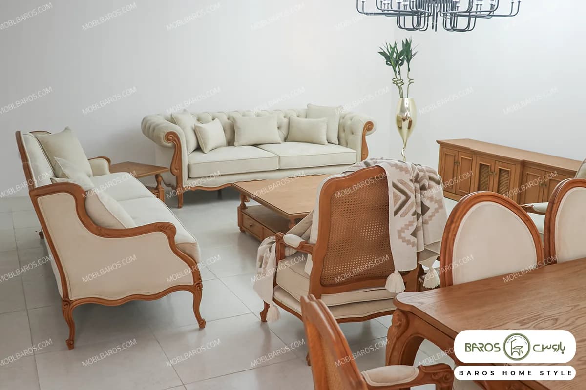 مبل کلاسیک رومینا و چستر نیکا کد ۳ — تصویر ۲