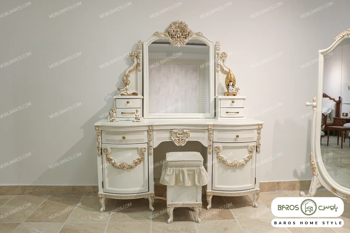 سرویس خواب عروس ژینوس رنگ شیری — تصویر ۷