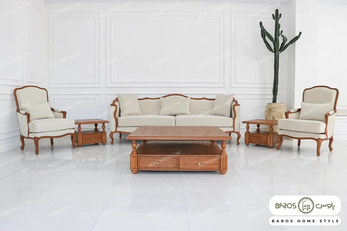مبلمان ۷ نفره نئوکلاسیک ابزاری فرانسه و روما