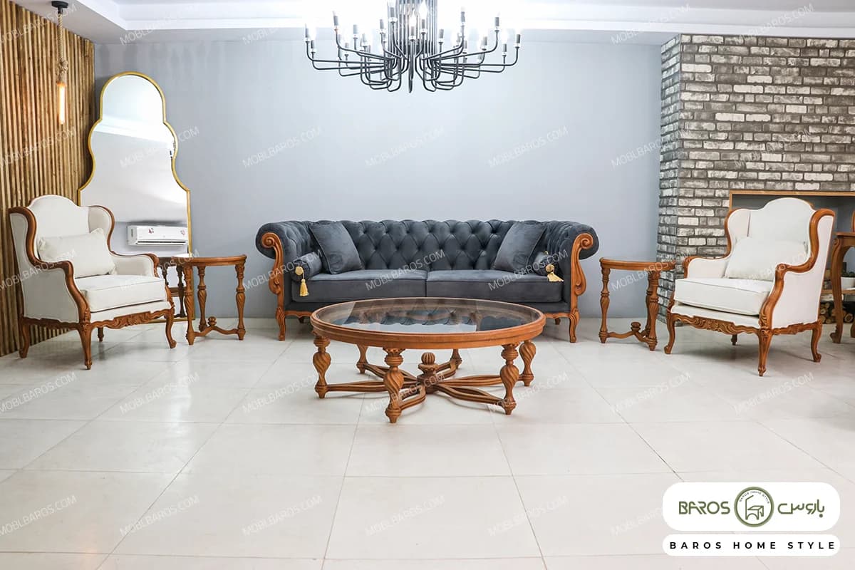 مبل کلاسیک رومینا و کینگ و چستر نیکا — تصویر ۳