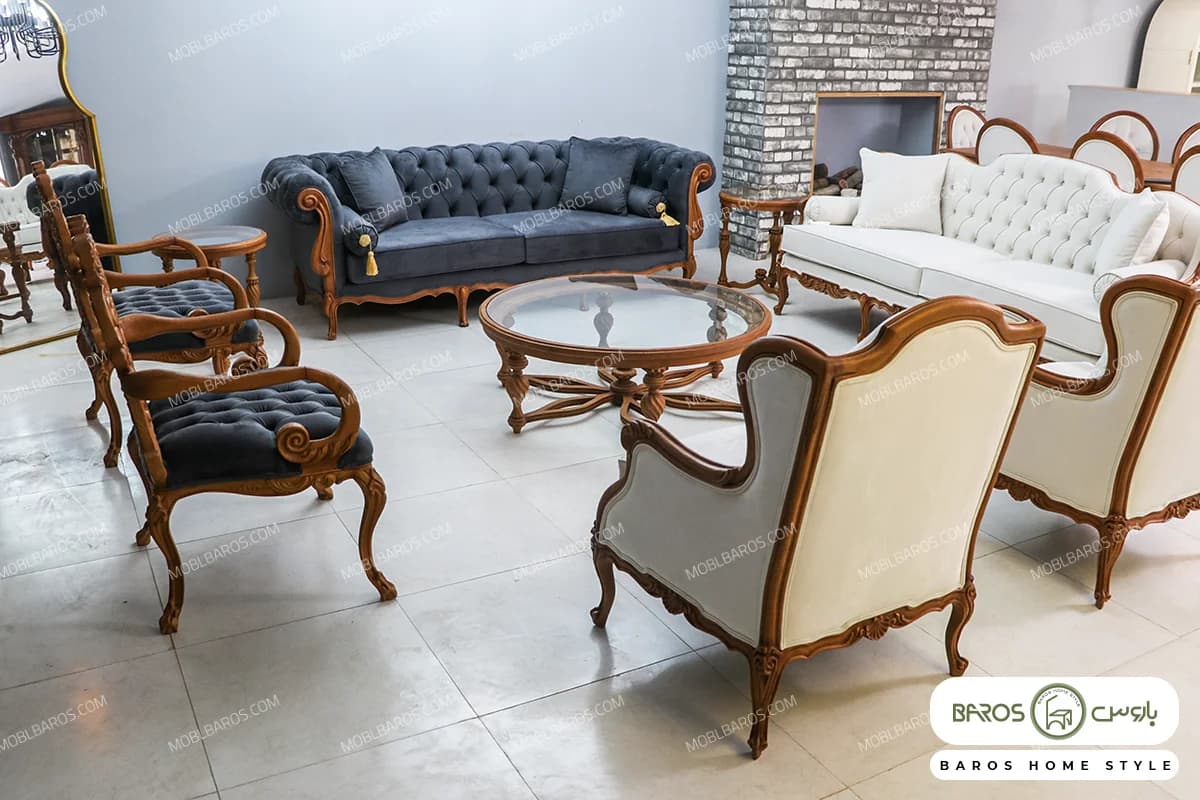 مبل کلاسیک رومینا و کینگ و چستر نیکا — تصویر ۲