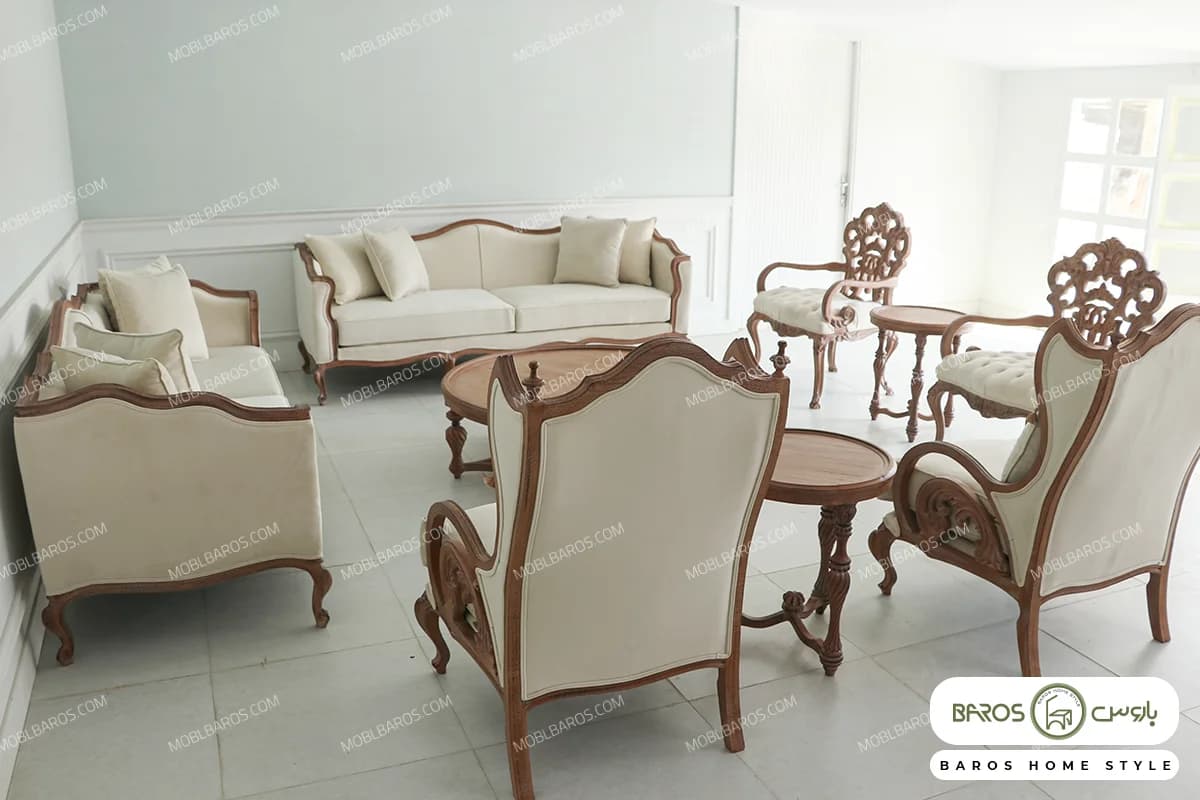مبل ۱۰ نفره نئوکلاسیک ترکیبی ابزاری و کینگ — تصویر ۲
