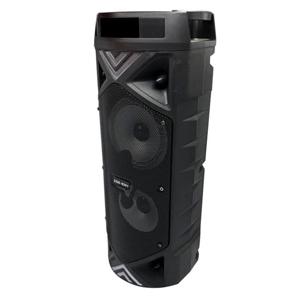 اسپیکر ایستاده با ریموت کنترل و میکروفون اسپیکر بلوتوثی قابل حمل مدل ZQS-6201 بلندگوی بزرگ اصلی با کیفیت Portable Bluetooth speaker system ZQS 6201 speaker with mic — تصویر ۶