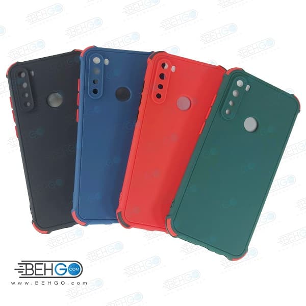 قاب شیائومی ردمی نوت 8 کاور دکمه رنگی با محافظ لنز دوربین گوشی Redmi Note 8 2021