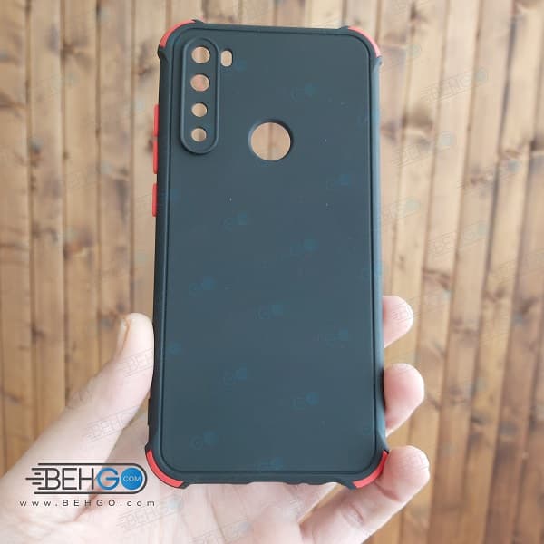 قاب شیائومی ردمی نوت 8 کاور دکمه رنگی با محافظ لنز دوربین گوشی Redmi Note 8 2021 — تصویر ۳