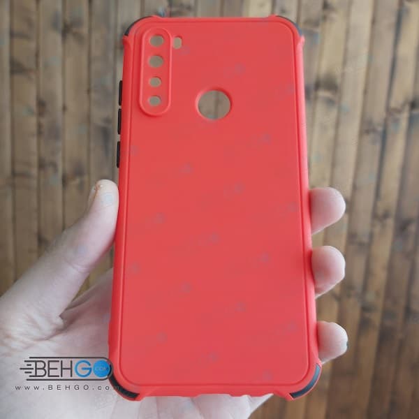 قاب شیائومی ردمی نوت 8 کاور دکمه رنگی با محافظ لنز دوربین گوشی Redmi Note 8 2021 — تصویر ۵
