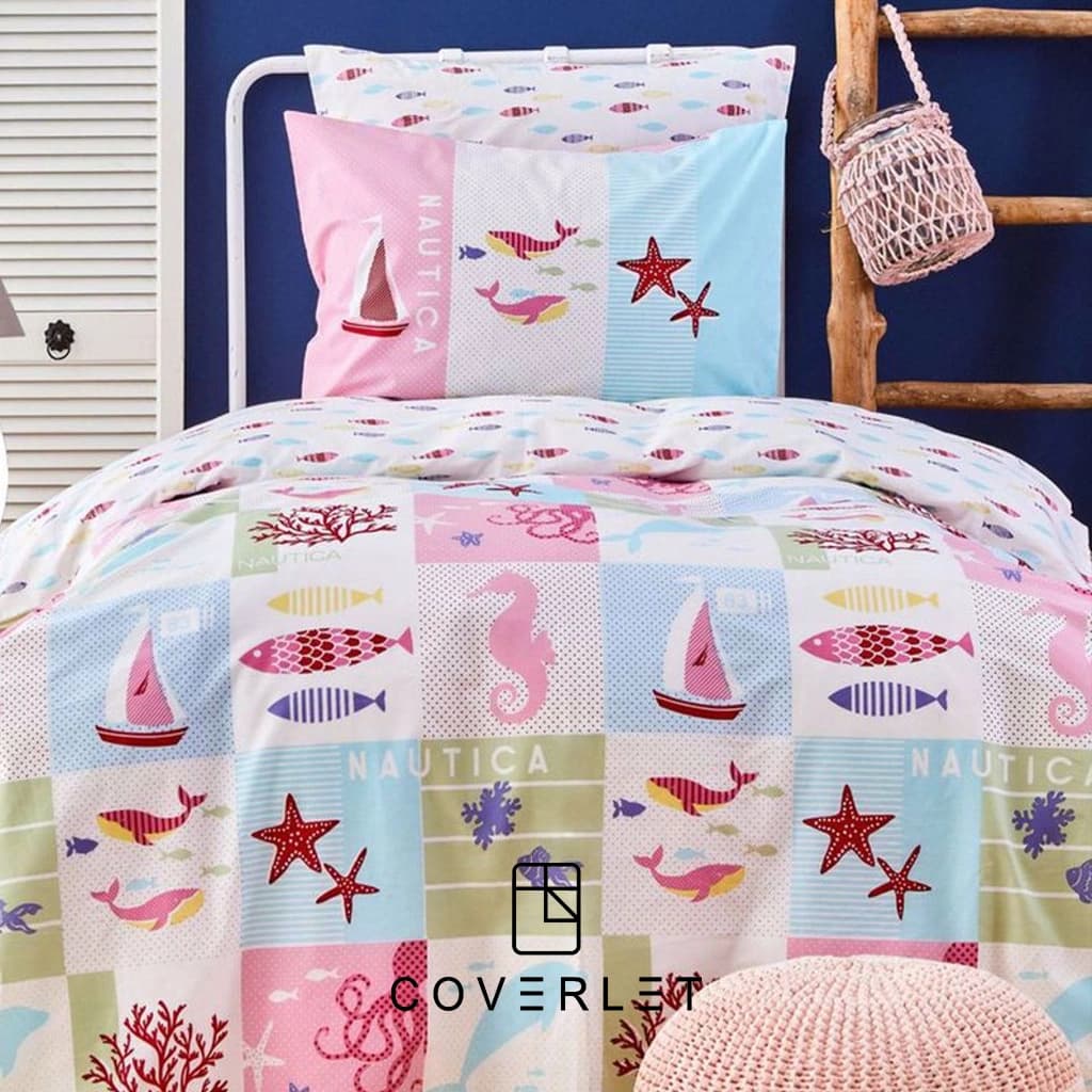 روتختی دخترانه صورتی طرح‌دار کاوری مدل Kids Marine