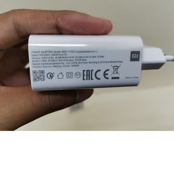 فست شارژر 33 وات شیائومی اداپتور توربو شارژر دیواری سریع شیائومی مدل MDY-11-EZ — تصویر ۶