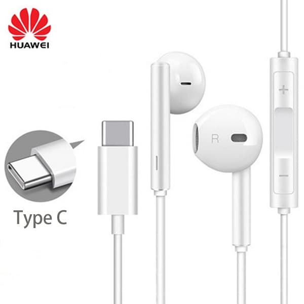 هندزفری تایپ سی هنذفری هواوی اورجینال سرجعبه 100 درصد اصلی مدل Huawei Type-C Headphones GA 0296