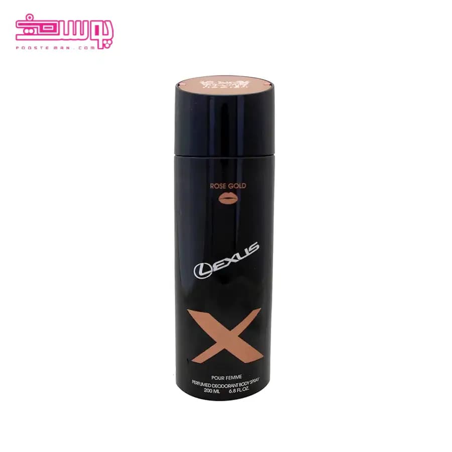 اسپری بدن زنانه رودیر مدل Rose gold Lexus حجم 200ml