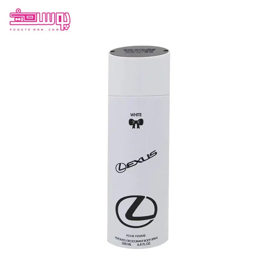 اسپری بدن زنانه رودیر مدل White Lexus حجم 200ml
