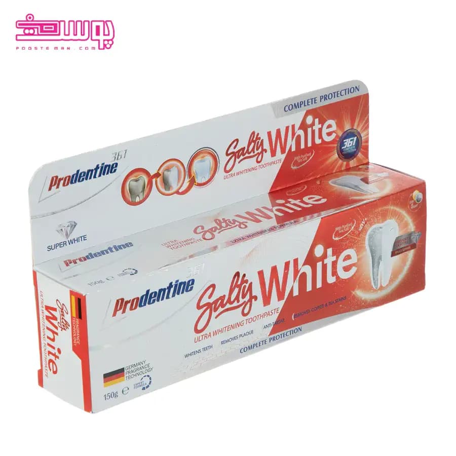 خمیردندان پرودنتین 361 مدل Salty white حجم 150ml — تصویر ۲
