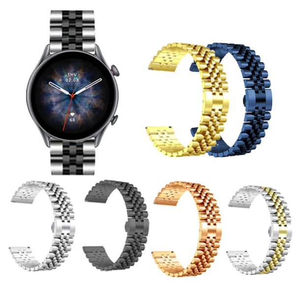 بند فلزی ساعت هوشمند آمازفیت Amazfit GTR 3 مدل 5Rows