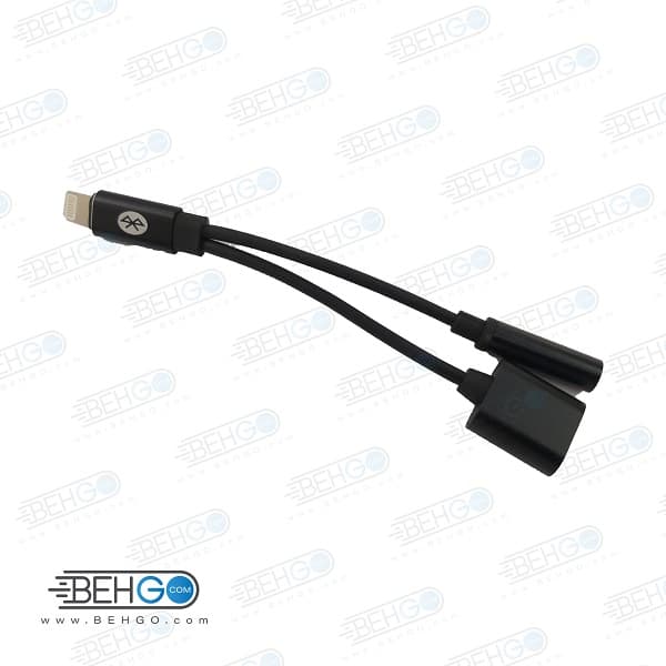 کابل تبدیل لایتنینگ به aux اپل رابط شارژر و هندزفری ایفون X-HANZ HD-A702 Adapter Apple Iphone 7/8/XS Max/ 11 Pro Max/12 Pro — تصویر ۳