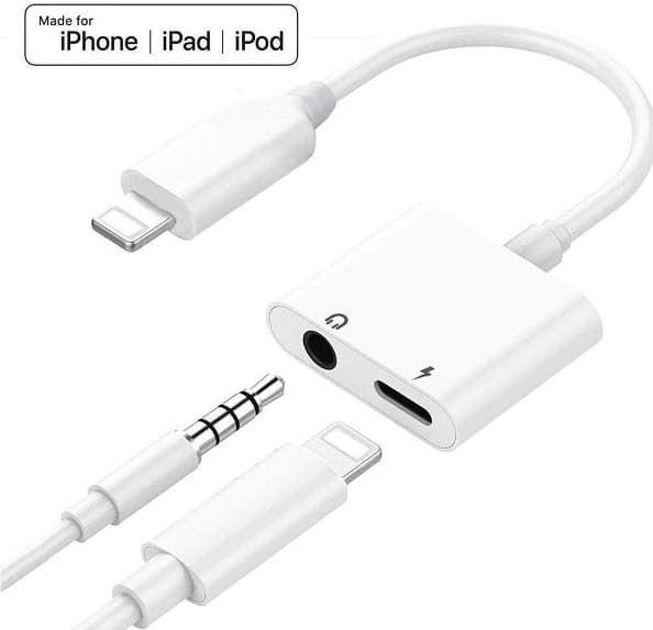 کابل تبدیل لایتنینگ به aux اپل رابط شارژر و هندزفری ایفون X-HANZ HD-A802 Adapter Apple Iphone 7/8/XS Max/ 11 Pro Max/12 Pro
